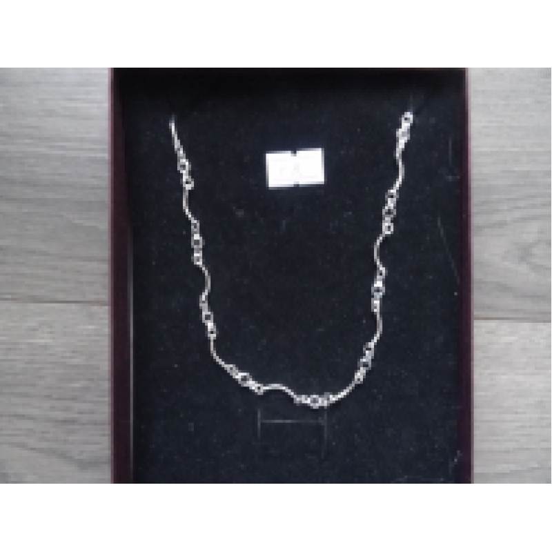 Ketting zilverkleurig met rhinestones